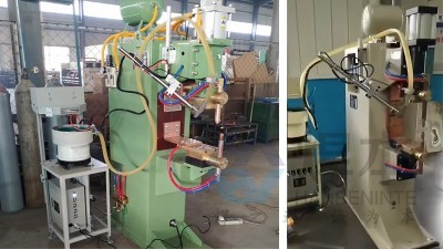 青島焊本為客戶現(xiàn)場調(diào)試點焊機(jī)和螺母輸送機(jī)